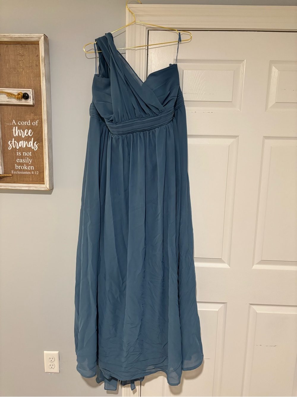 Birdy Grey Twilight Blue Chiffon Gown